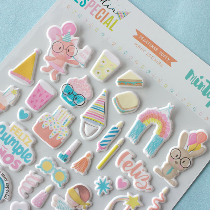 Puffy stickers illustrations A Special Day