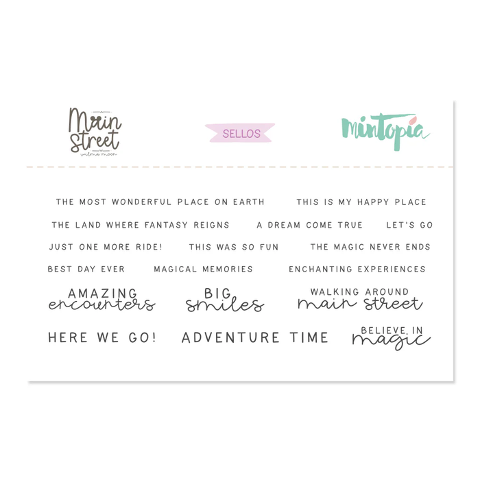 Stamp Phrases coordinated with Main Street English die