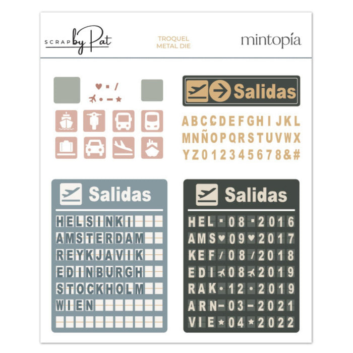 PRE VENTA Troquel Panel de Aeropuerto by Scrapbypat PRE VENTA