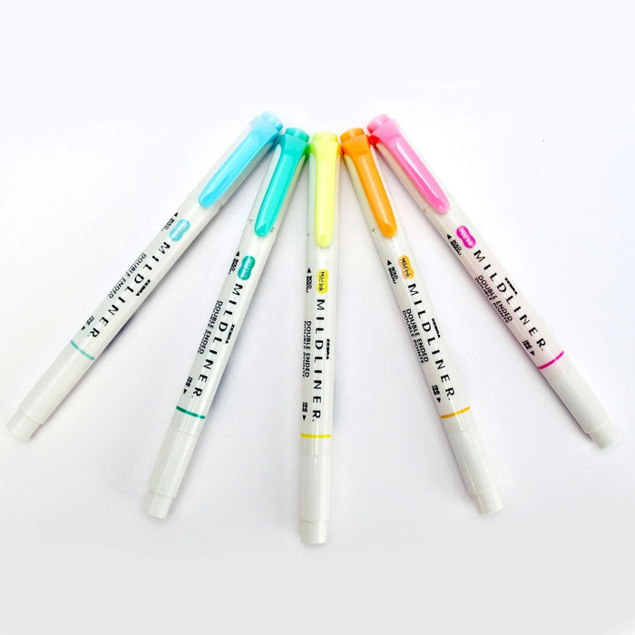 Set de 5 Subrayadores Mildliner Pastel Fluorescent Zebra