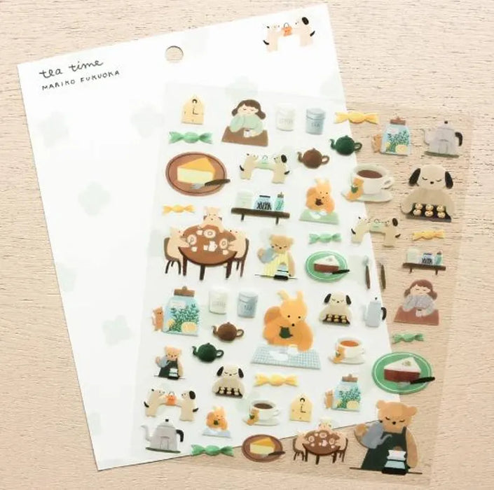 Pegatinas Transparentes Tea Time Hyogensha
