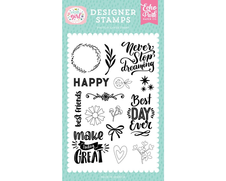 Never Stop Dreaming Stamp Set All About A Girl