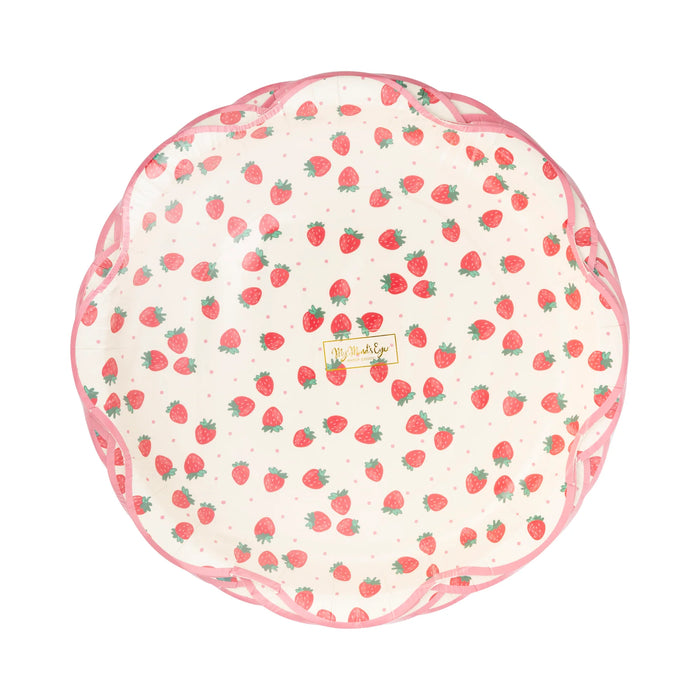 Plato de Papel Strawberries 10"