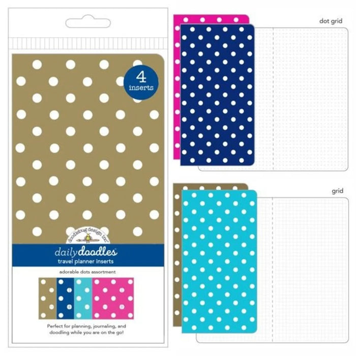 Travelers Notebook Insert-Adorable Dots Daily Doodles