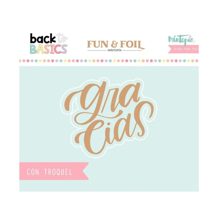 Hot Foil&amp;Fun plate and die Thank you from Mintopía