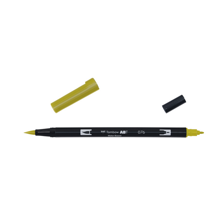 Watercolour Pen Tombow Dual Brush-Pen Abt 076 Green Ochre