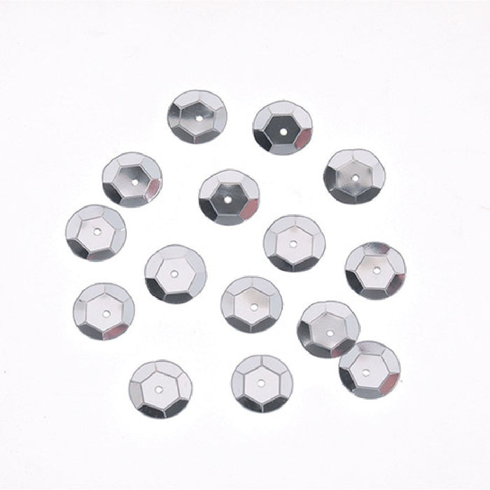 Silver sequins 8mm