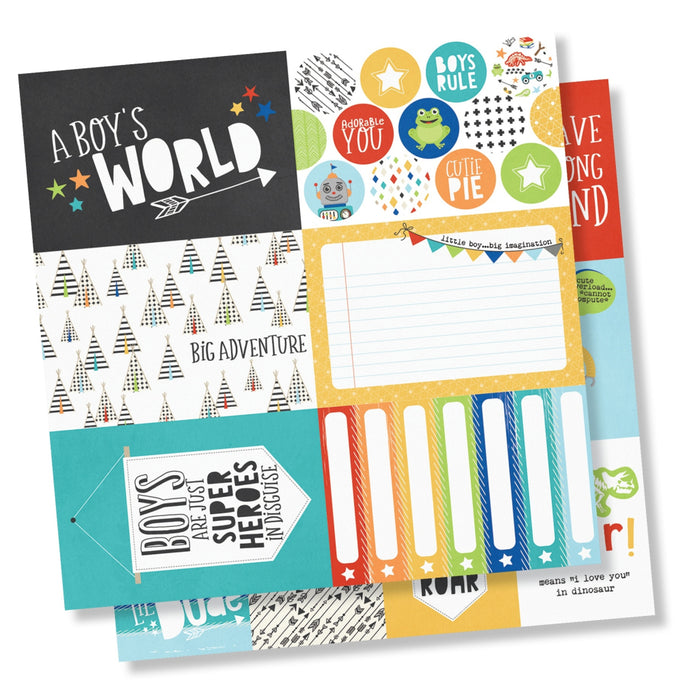 Papel Journaling Cards Elements 4x6 Elements Lil' Dude