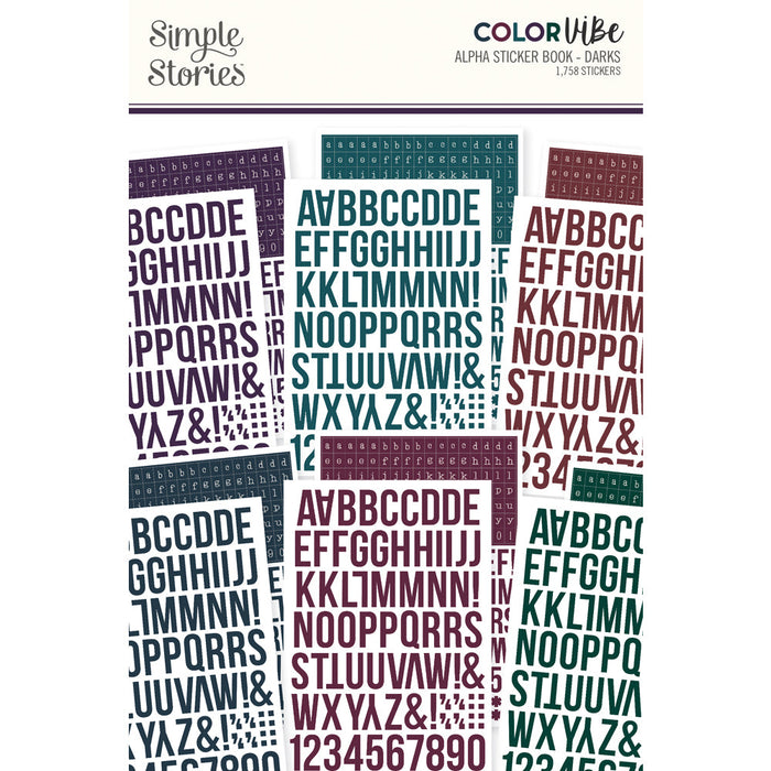 Alphabet Sticker Book Color Vibe Darks
