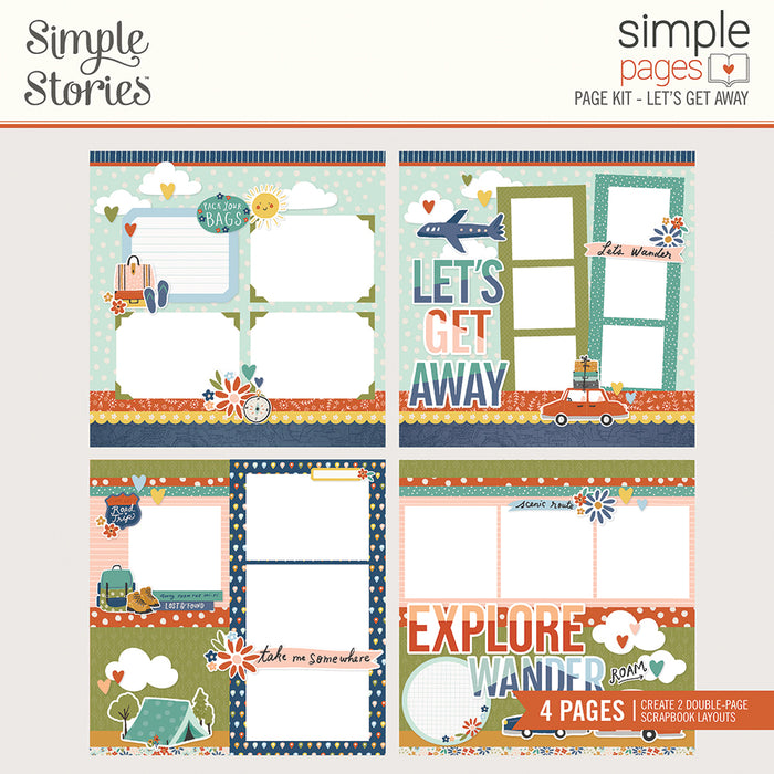 Pages simples Page Kit Let's Get Away Safe Travels
