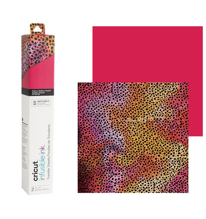 Cricut Infusible Ink Pattern 2x Rainbow Cheetah