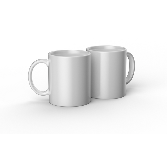 Set 2 Ceramic Mugs 340ml White Cricut Mug Press - SALE - PREVENTA-