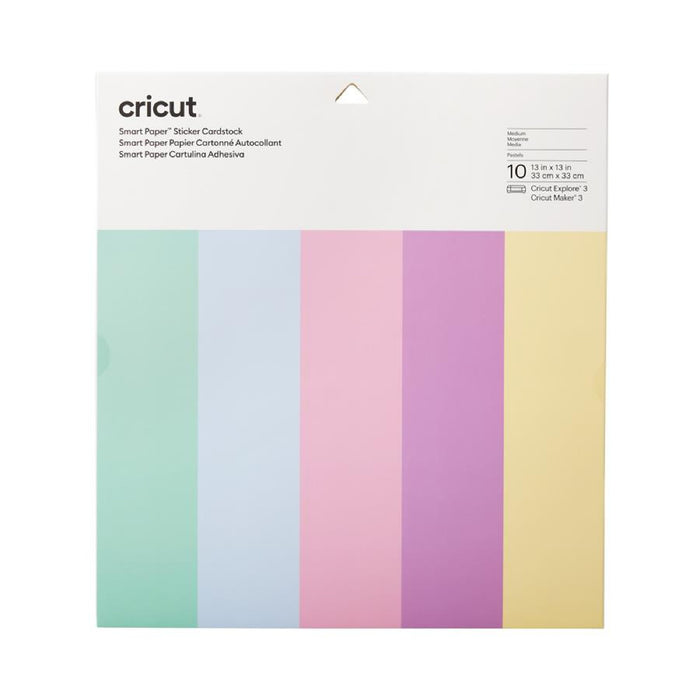 Cricut Smart Sticker Papier Cartonné Pastels 33x33cm 10H