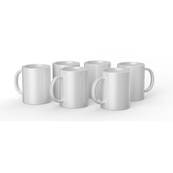 Set 6 Tasses en Céramique 443ml Blanc Cricut Mug Press - PRÉVENTE-