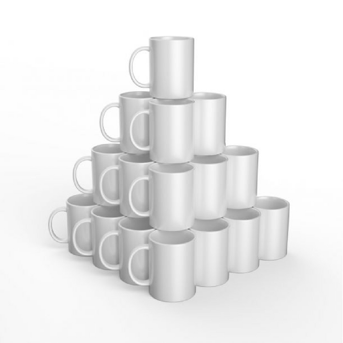 Set 36 Tasses en Céramique 443ml Blanc Cricut Mug Press - PRÉVENTE-