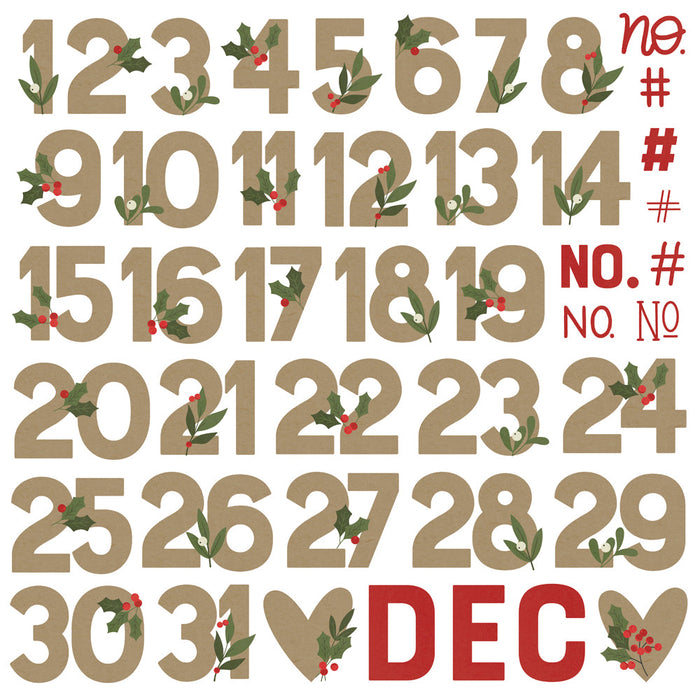 Chipboard Numbers The Holiday Life