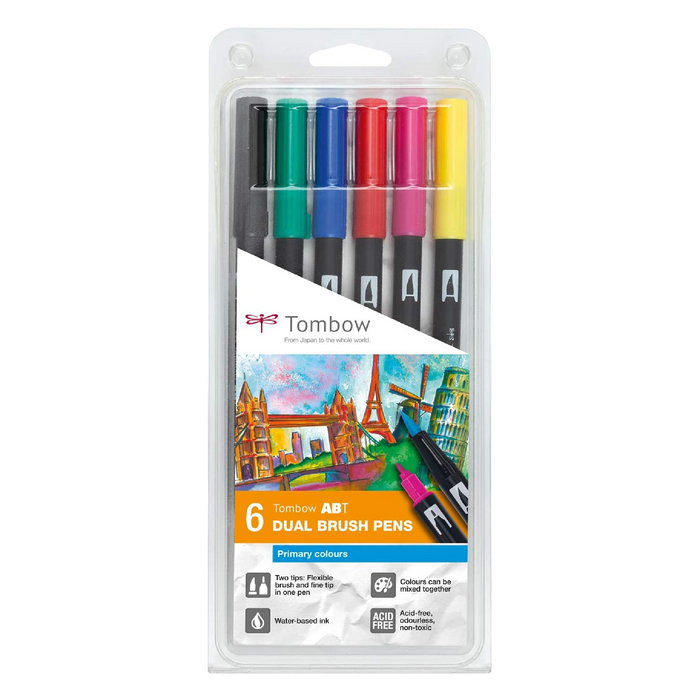 Set of 6 Tombow Primary Colors Pencils