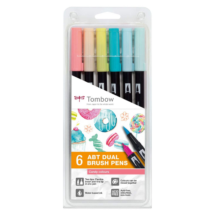Set 6 Rotuladores Tombow Colores Candy