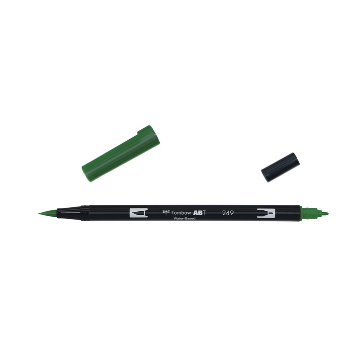 Tombow Dual Brush-Pen Abt 249 Marqueur aquarelle vert chasseur