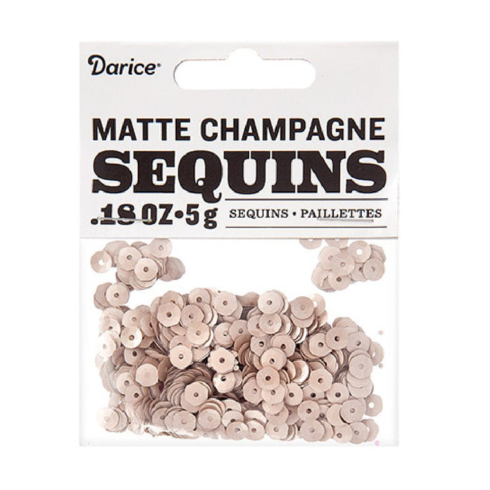 Champagne Matte Sequins 5mm