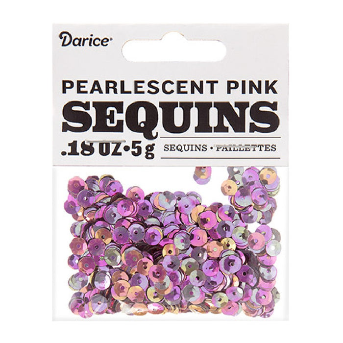 Pearlescent Pink Sequins 5mm
