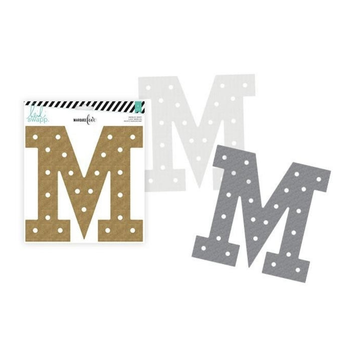 Marquee Inserts M gold glitter