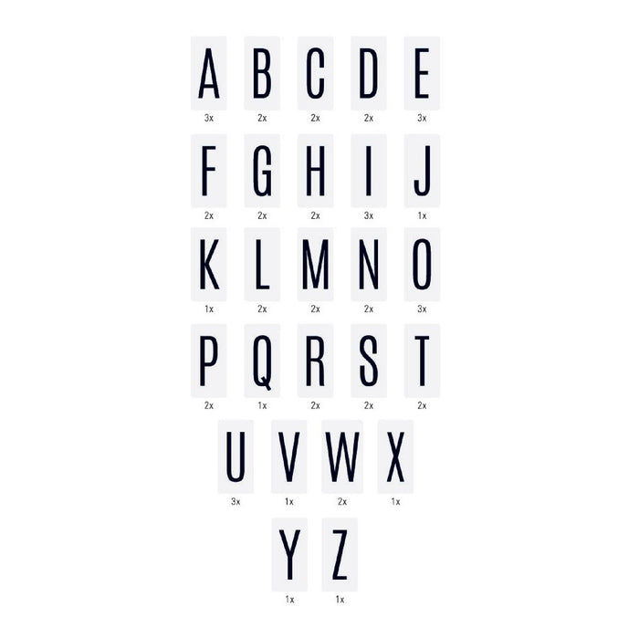 Mini alphabet noir pour Lightbox