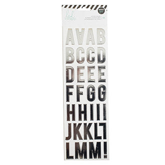 Alphabet Stickers Silver for Lightbox     