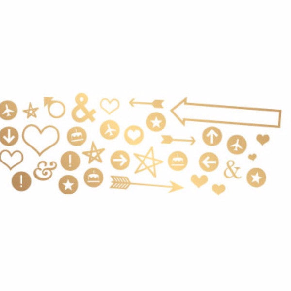 Letterboard Icon Pack  Arrows Gold
