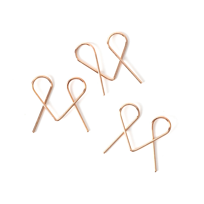 Rose Gold Heart Paper Clips Sun Chaser