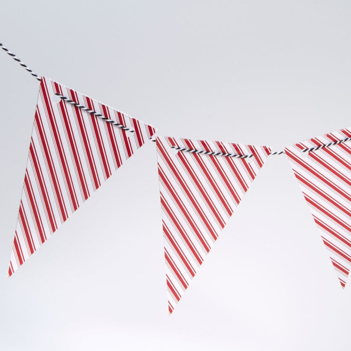 Red Striped Holiday Garland