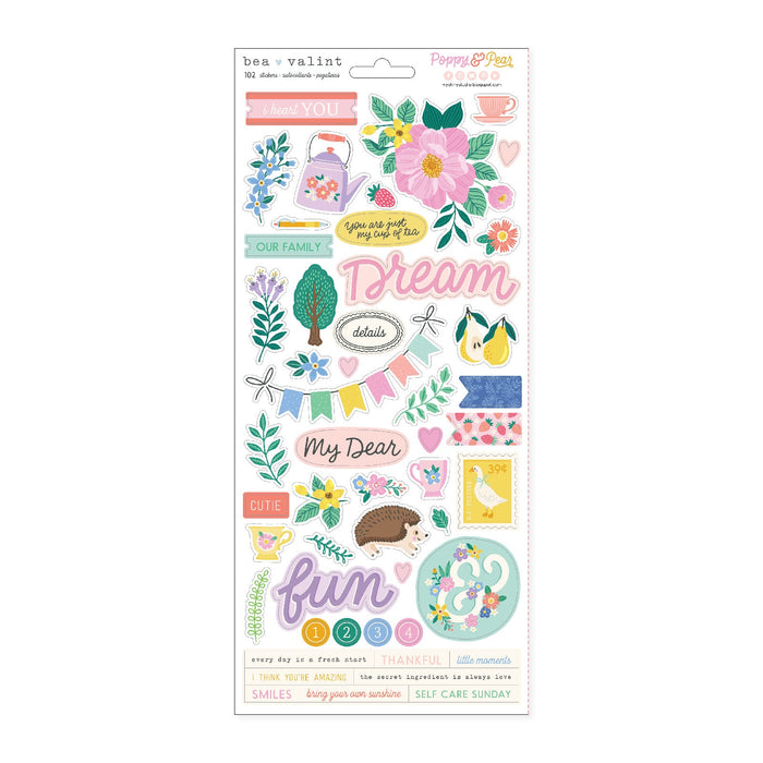Poppy and Pear Sticker Sheet
