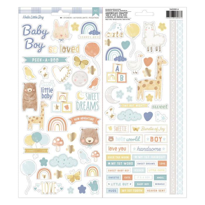 Hello Little Boy Sticker Sheet