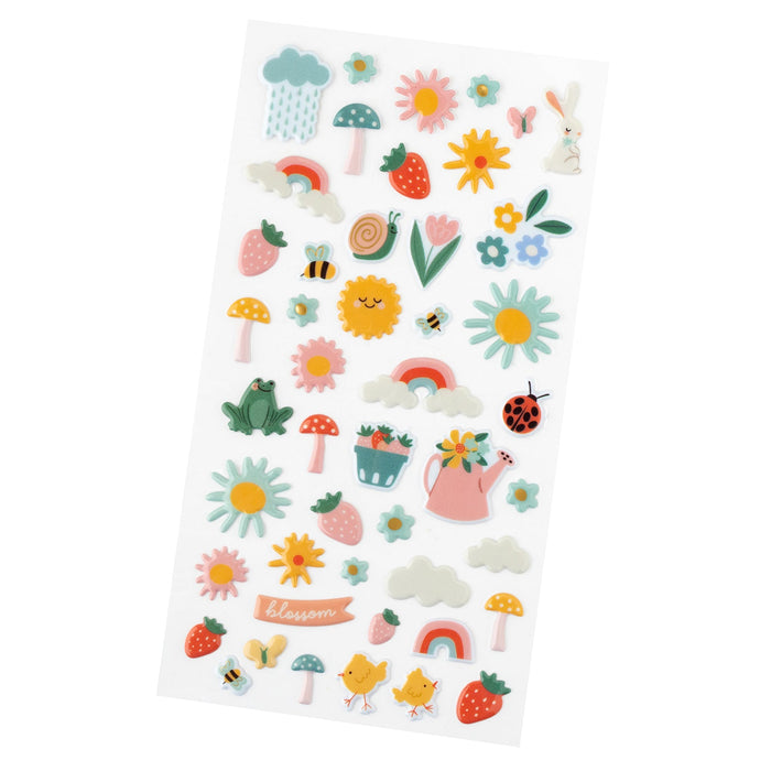Puffy Sunny Bloom Stickers