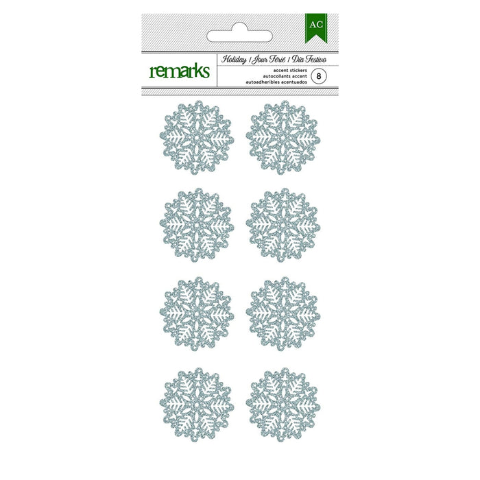 Holiday Silver Snowflakes Sticker Sheet
