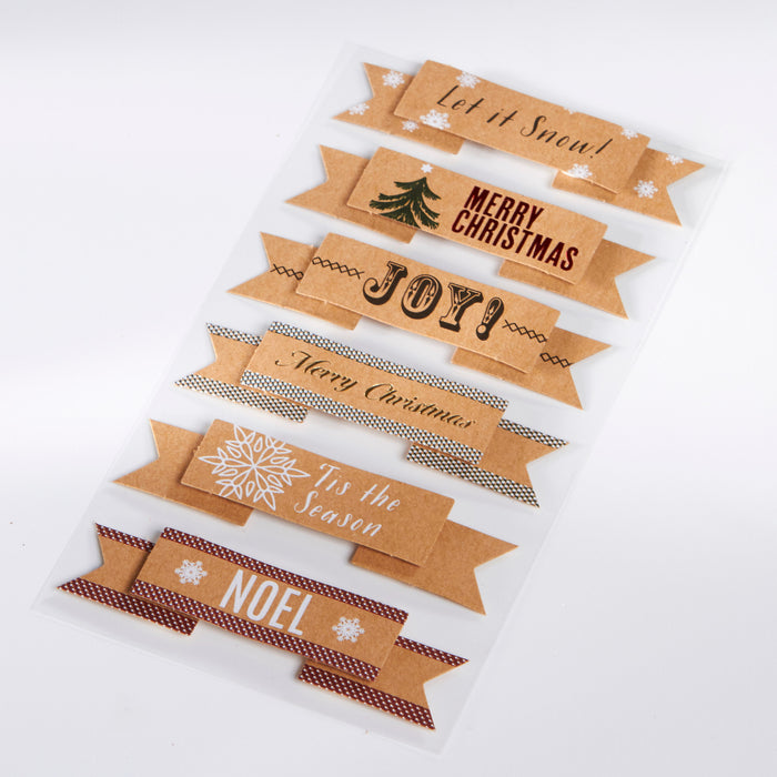 Dimensional Ornaments Banners Let It Snow Holiday 