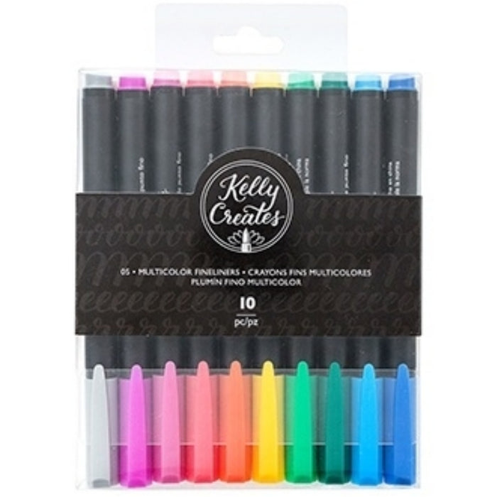 Ensemble de stylos à lignes fines multicolores
