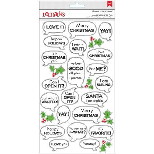 Christmas message snack stickers
