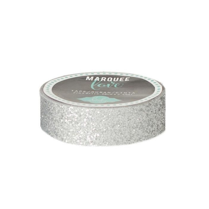 Marquee Tape Glitter Silver Narrow