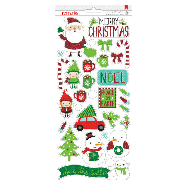 Holly Jolly Transparent Background Stickers