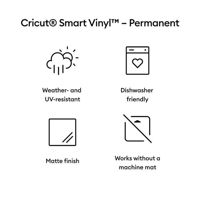 Cricut Smart Vinyl Permanent Venture 63,5x152cm Noir