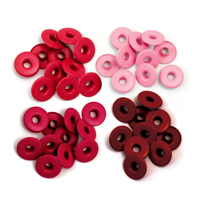 Red Wide Eyelets
