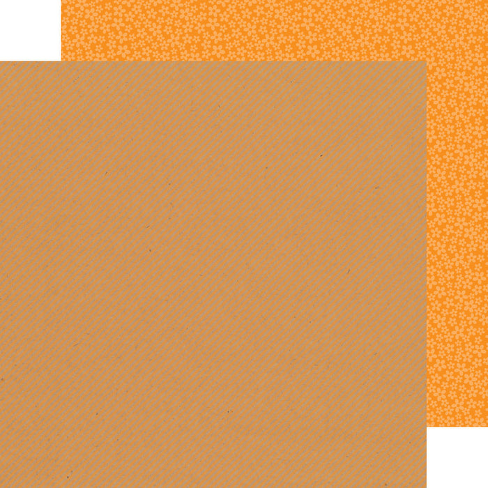 Tangerine Stripe-Flower Kraft Paper in Color