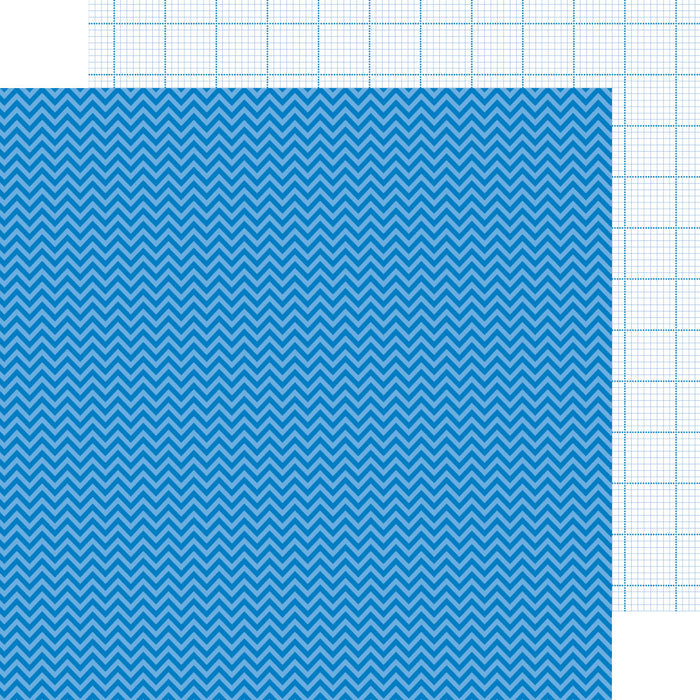 Blue Jean Chevron-Grid Kraft paper in color.