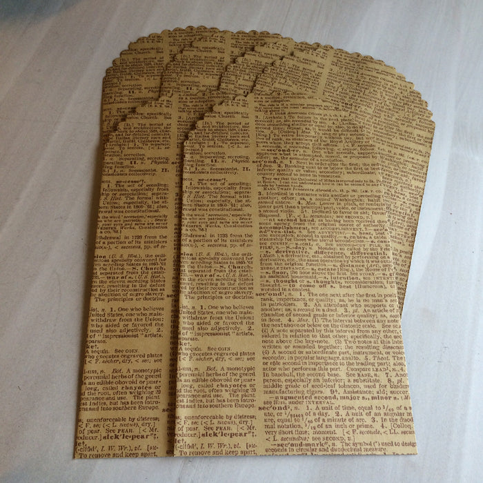 Juego de sobres  de papel News. Pequeños.Craft & Vintage