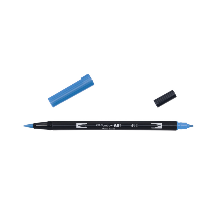 Tombow Dual Brush-Pen Abt 493 Marqueur aquarelle bleu réflexe