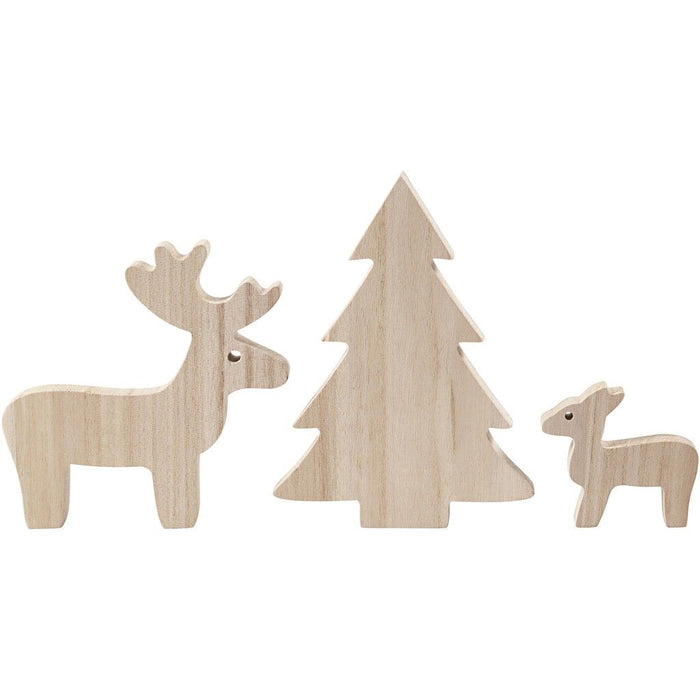 Reindeer and Wooden Tree