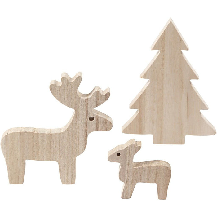 Reindeer and Wooden Tree