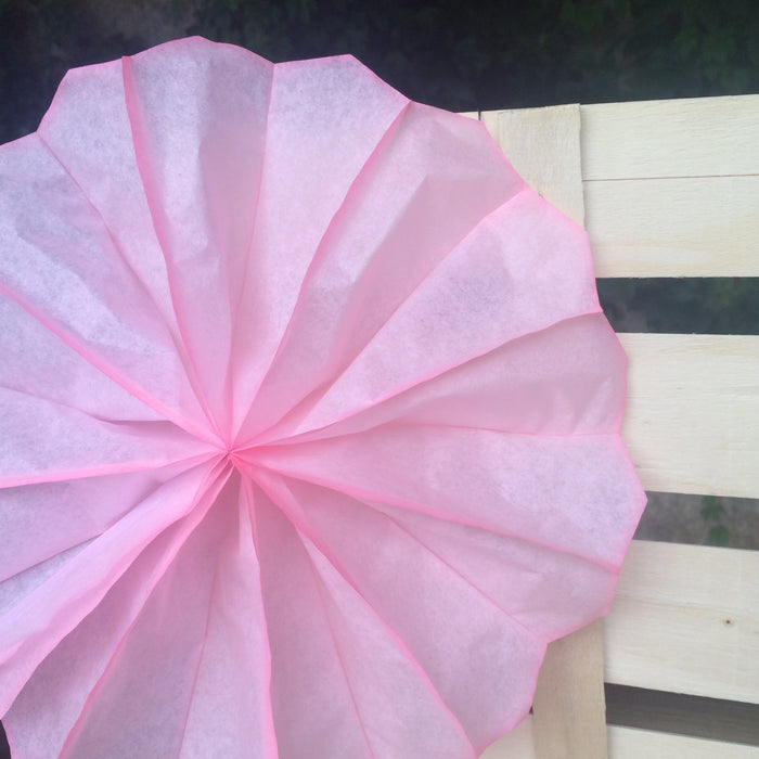 Paper fan Pink 11''