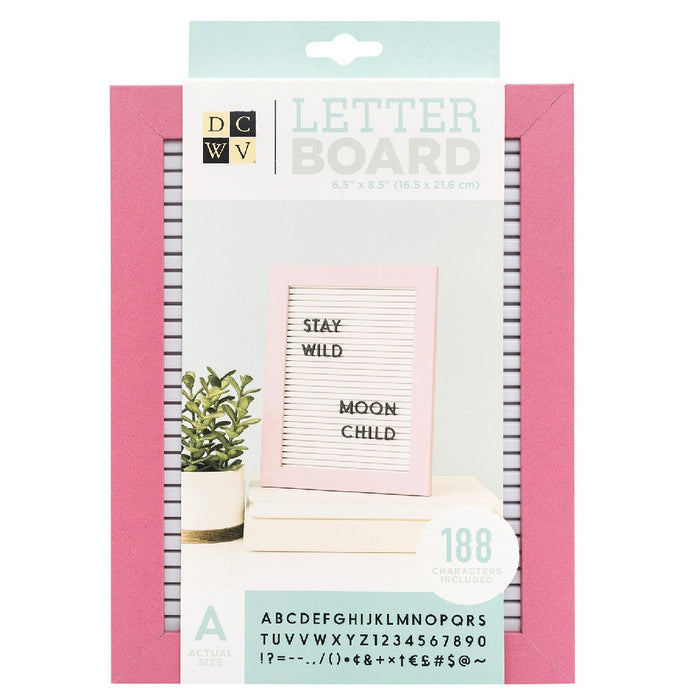 SuperOh!opportunities Letter Boards White with Pink Frame